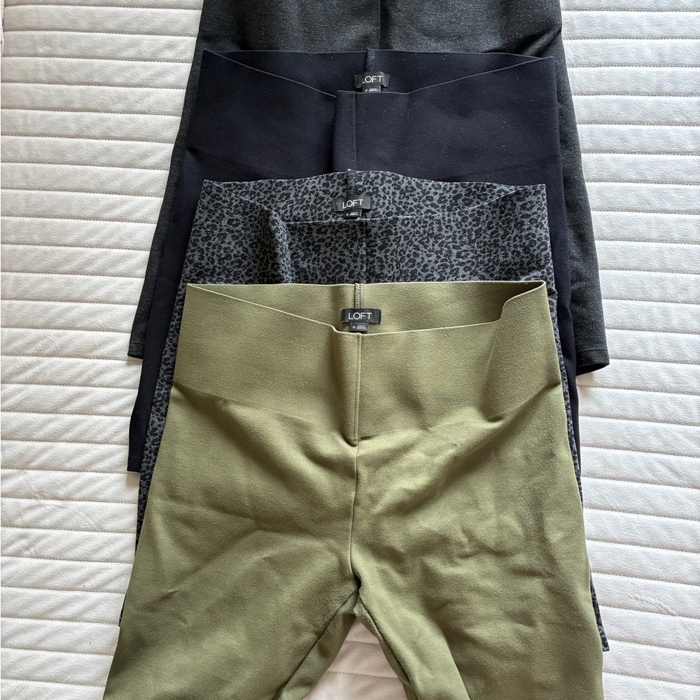 LOFT Leggings Set - Black, Gray, Olive